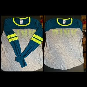 VS PINK LONG SLEEVE COTTON SHIRT